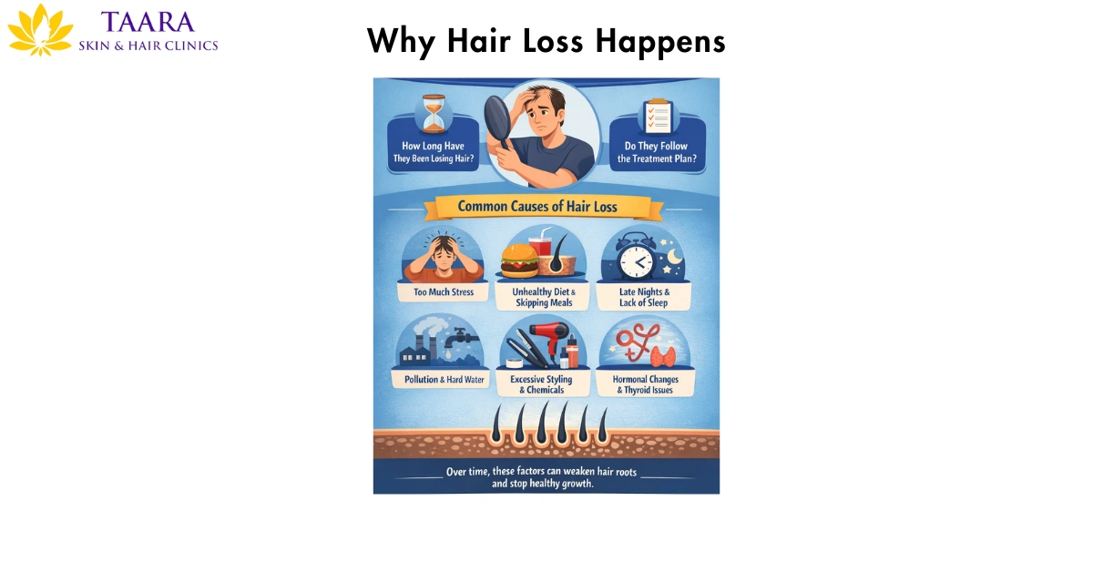 Why Hair Loss Happens-hair regrowth treatment hyderabad 